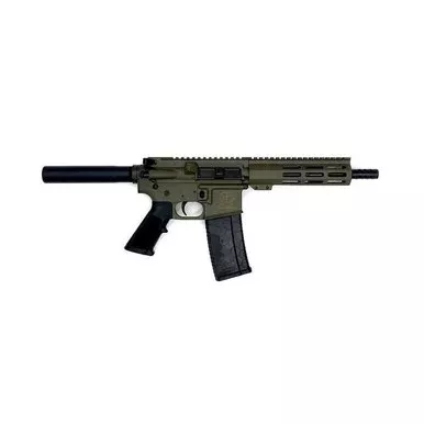 10 Ring AR-15 Pistol .223 Wylde 7.5″ Barrel 30+1 Round OD Green