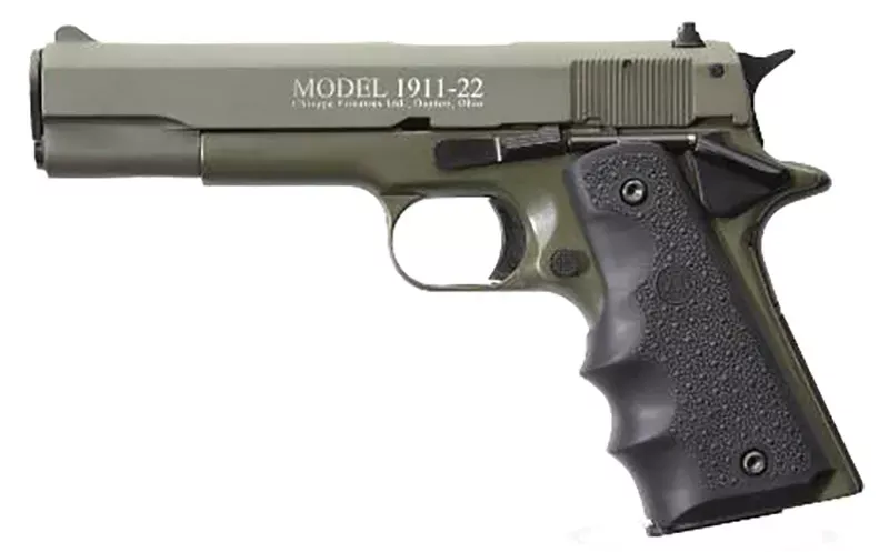1911 Pistol 22LR 5″ BBL ODG,Hogue GP2/10