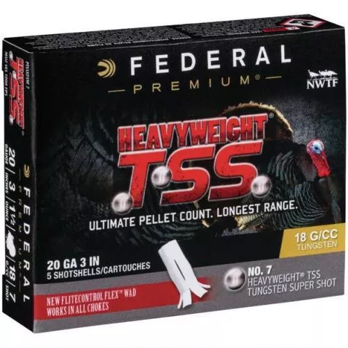 20 Gauge 5 Rounds Ammunition Federal Cartridge 3" 1 1/2 oz Heavyweight #7