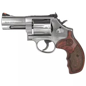 686 DELUXE 357MAG 3″ SS 7RD WOOD GRIP