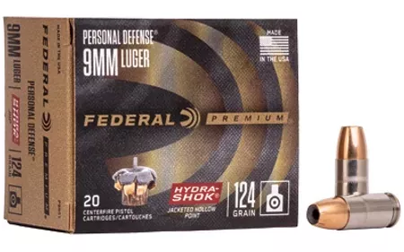 9mm 124gr Hydra-Shok 20ct