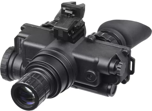 AGM Global Vision 12W7P122154211 Wolf-7 PRO NW1 Night Vision Goggles Black 1x 27mm, Generation 2+ Level 1, 45-54 lp/mm Resolution, White Filter