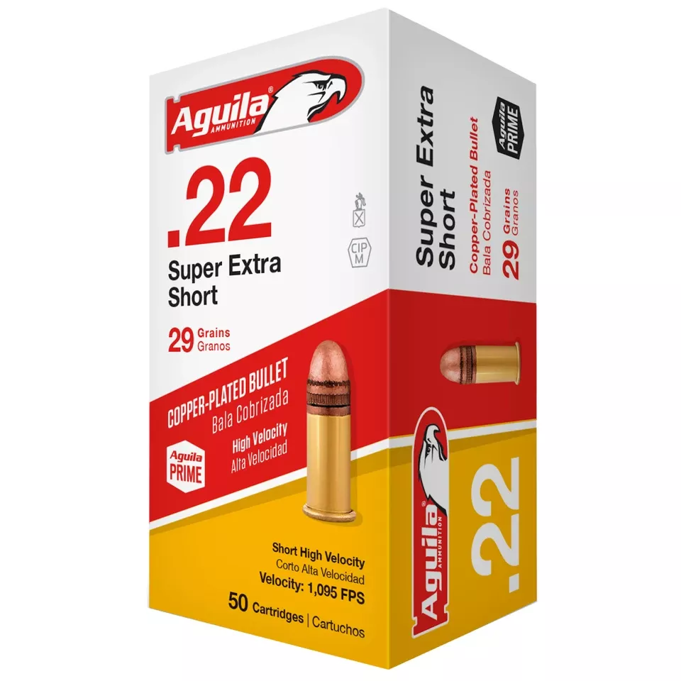 AGUILA 22 Short High Velocity 29 Grain Ammunition - 50 Rounds/1000 Rounds