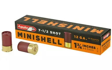 Aguila Ammunition Minishell Ammo | 12 Gauge | 1.75 inch | Buckshot | 20 Round Box | 1C128968