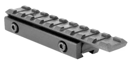 Aim Sports MT024 Dovetail to Weaver Base Mount Black Anodized 9 Slot 3/8" Dovetail Mount Aluminum