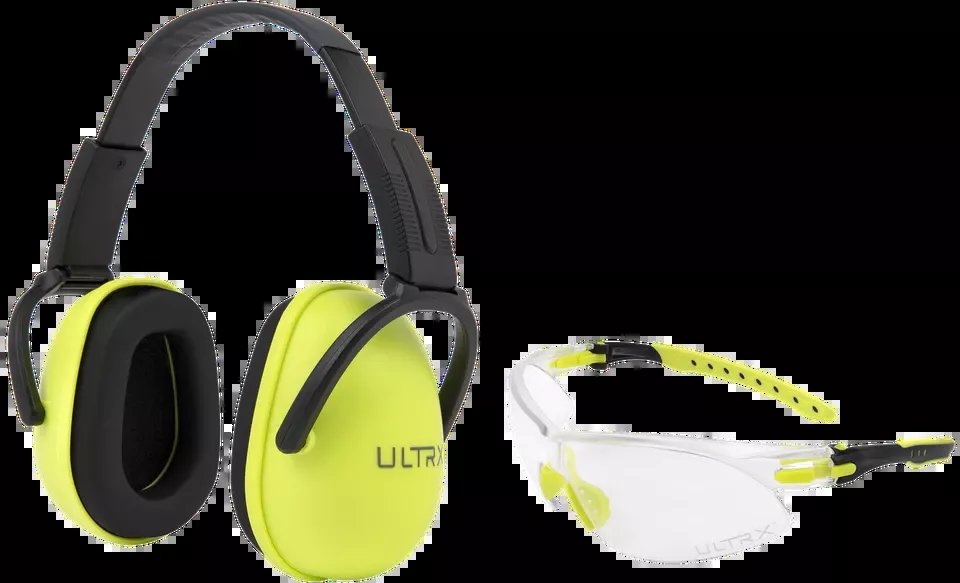 Allen 4176 Youth Ear & Eye Protection Combo, 23 dB, Lime Green Sound Blocker