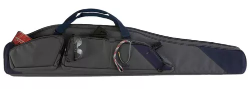 Allen 64250 KenoshaRifle Case 50 Gray Endura wIndigo Trim Foam Padding Gusseted Accessory Pockets Lockable ZippersAdjustable Sling UPC: 026509039273