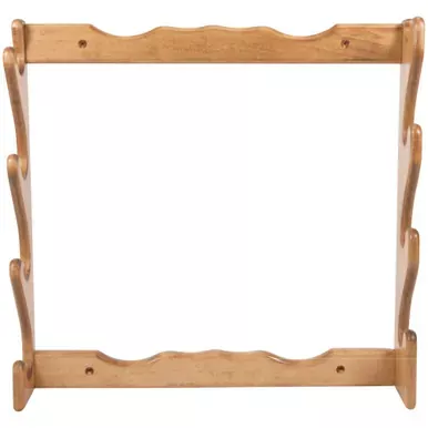 Allen Company Four Gun Wooden Wall Rack | Solid Wood Construction | 24.5″X24.5″x4.25″ | Natural Finish | 18550