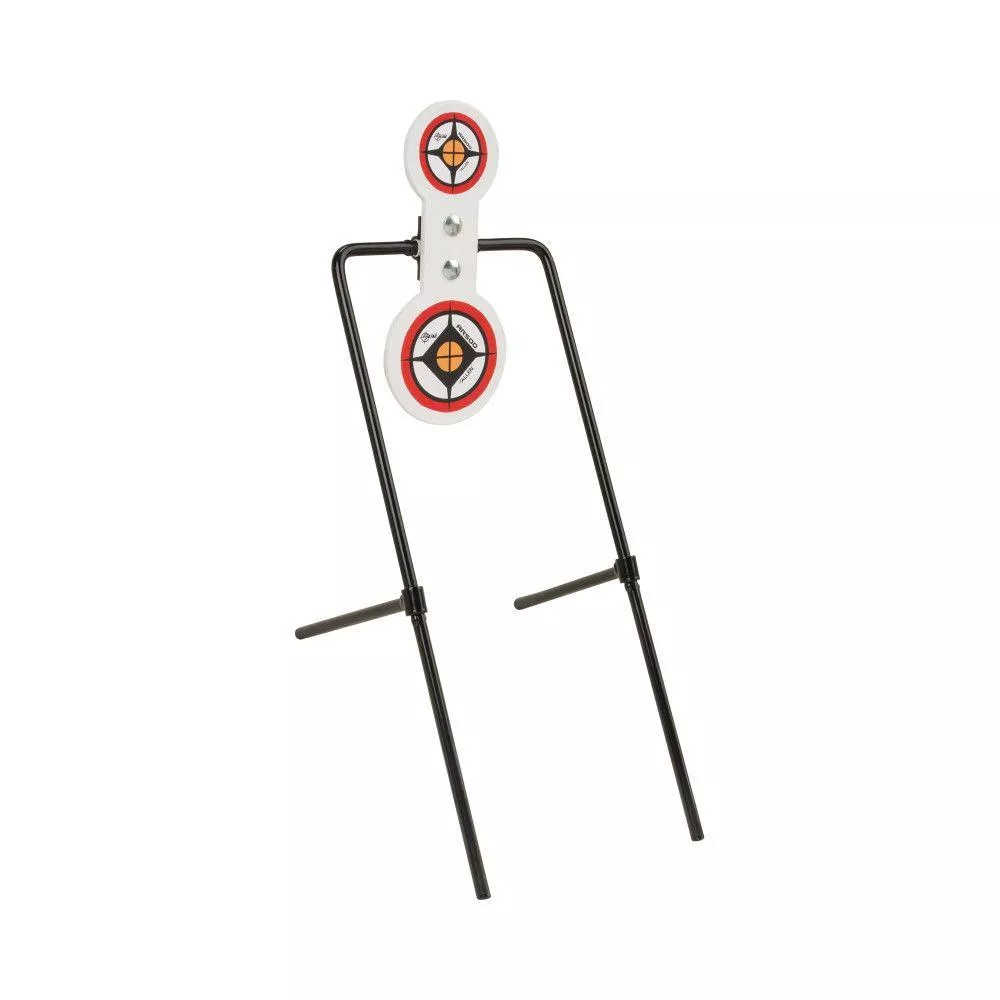Allen EZ-Aim Hardrock AR500 Round Spinner Targets & Stand For Rimfire Rounds & Centerfire Pistols 7.375"W x 23"H White/R