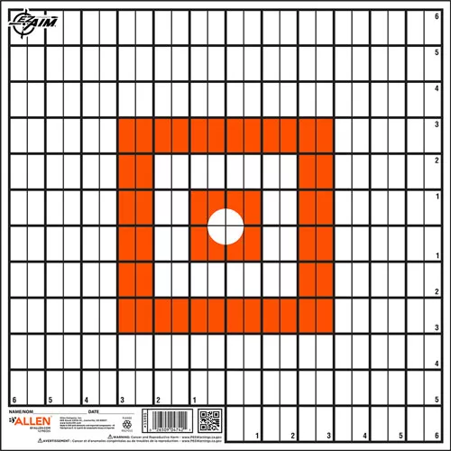 ALLEN EZ AIM PAPER GRID TARGET – 12-PK 12″X12″