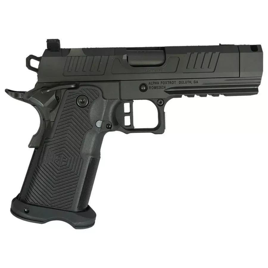 Alpha Foxtrot AF1911-Romulus Handgun 9mm Luger 17rd (1) & 20rd (1) Magazine 3.5″ Compensated Threaded Barrel Black RMSC Cut