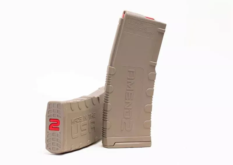 Amend2 AR15 5.56/.223 MOD2 30rd Magazine w/ Red Follower – Flat Dark Earth