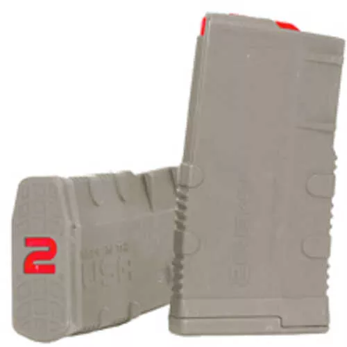 Amend2 Magazine Mod 2 308 Winchester/762NATO 20 Rounds Fits AR10/SR25 Pattern Rifles Polymer Construction Olive Drab Gre