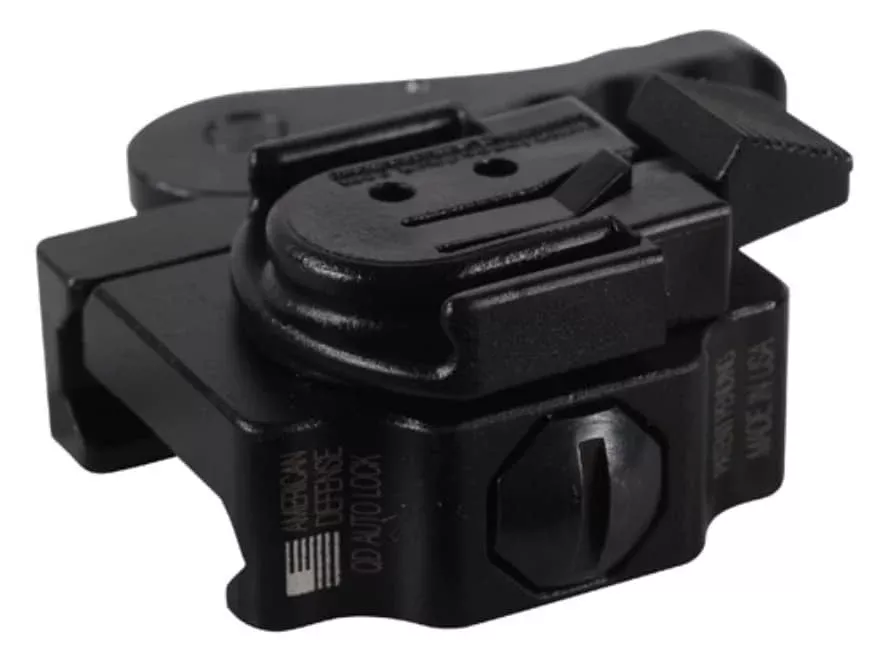 American Defense AD-21 Helmet Light Mount for Picatinny Rail Black