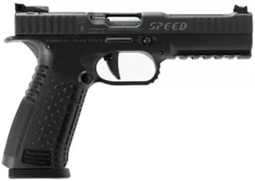 American Precision Strike One Speed Semi-automatic Pistol 9mm Luger 5" Barrel (2)-17Rd Magazines Stainless Slide Black Polymer Finish