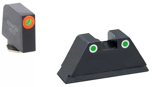 Ameriglo Green Tritium Round Outline Orange .315/White .392 for Glock Tall Suppressor