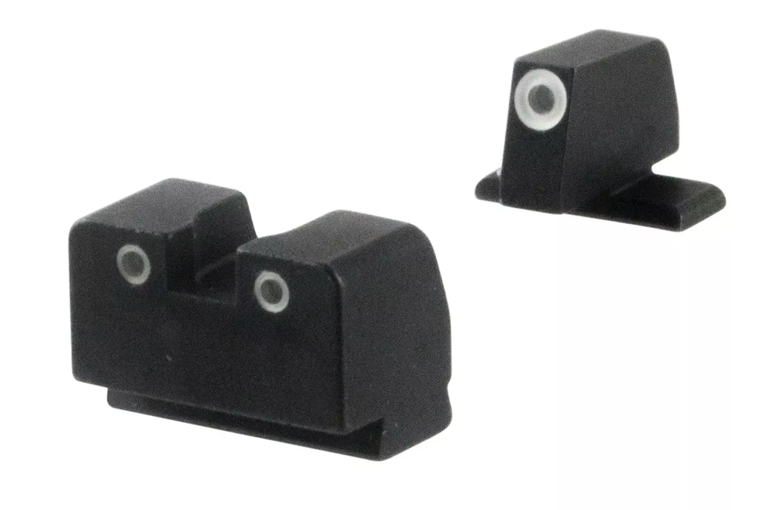 AmeriGlo SG181 Optic Compatible Sight for Sig Sauer Tall Suppressor Green Tritium White Outline Front Sight-Green Tritium White Outline Rear Sight