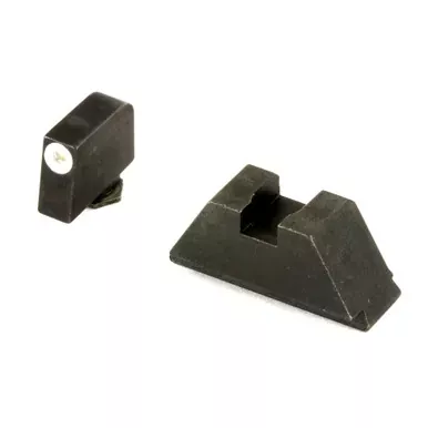 AmeriGlo Sight Fits All for Glocks Except 42/43 Green Tritium White Outline Front Black Rear Tall Suppressor Set GL-411