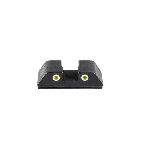 Ameriglo Tritium 2-Dot Rear Handgun Sight for Glock 42/43/43x/48 Yellow with White Front