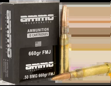 Ammo Inc 50 BMG 660gr Full Metal Jacket 10 Rounds per Box, 50 Rounds per Case
