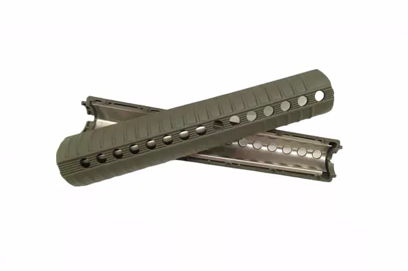 AR15 12” Rifle Length A2 2 Piece Handguard w/ Heat Shields – Olive Drab