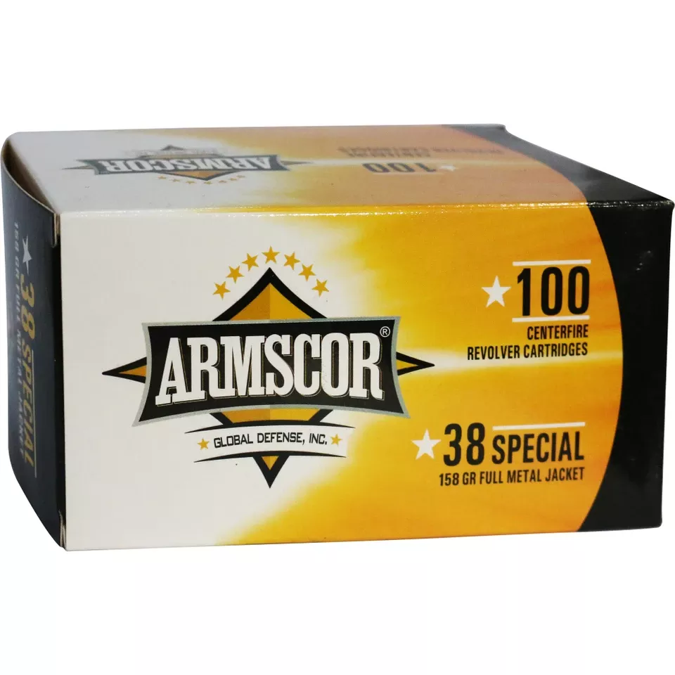 ARMSCOR .38 Special 158 Grain FMJ Ammunition - 100 Rounds