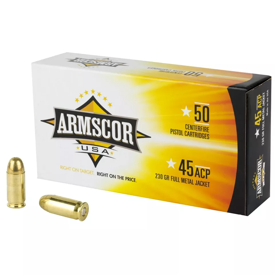 ARMSCOR .45 ACP 230 Grain FMJ Ammunition - 50 Rounds/1000 Rounds