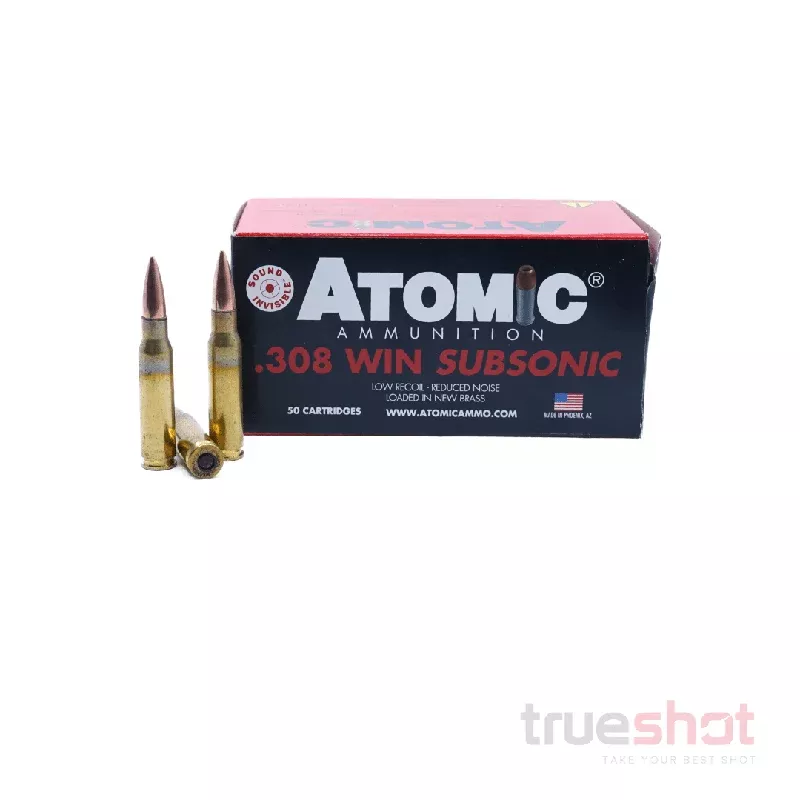 Atomic Ammo – 308 Win – 175 Grain – Subsonic – HPBT