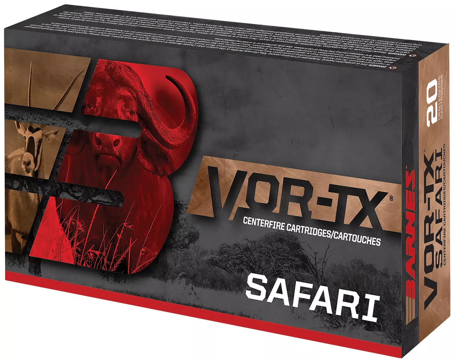 Barnes VOR-TX SAFARI .375 H&H Magnum 300 gr Triple shock x, 20-Round Box