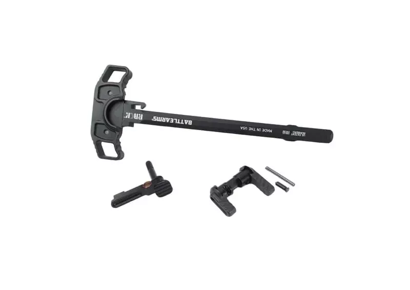 Battle Arms Development AR15 AMBI Control Kit: Charging Handle, Safety Selector and Mag Catch Release – Black