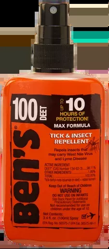 Ben’s 100% DEET Insect Repellent Pump Spray 3.4 oz