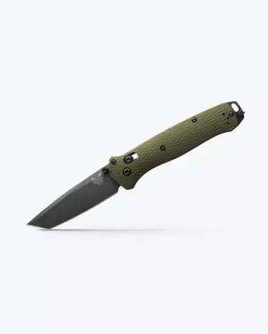 Benchmade Bailout, Woodland Green Aluminum, 3.38″ Folding Tanto
