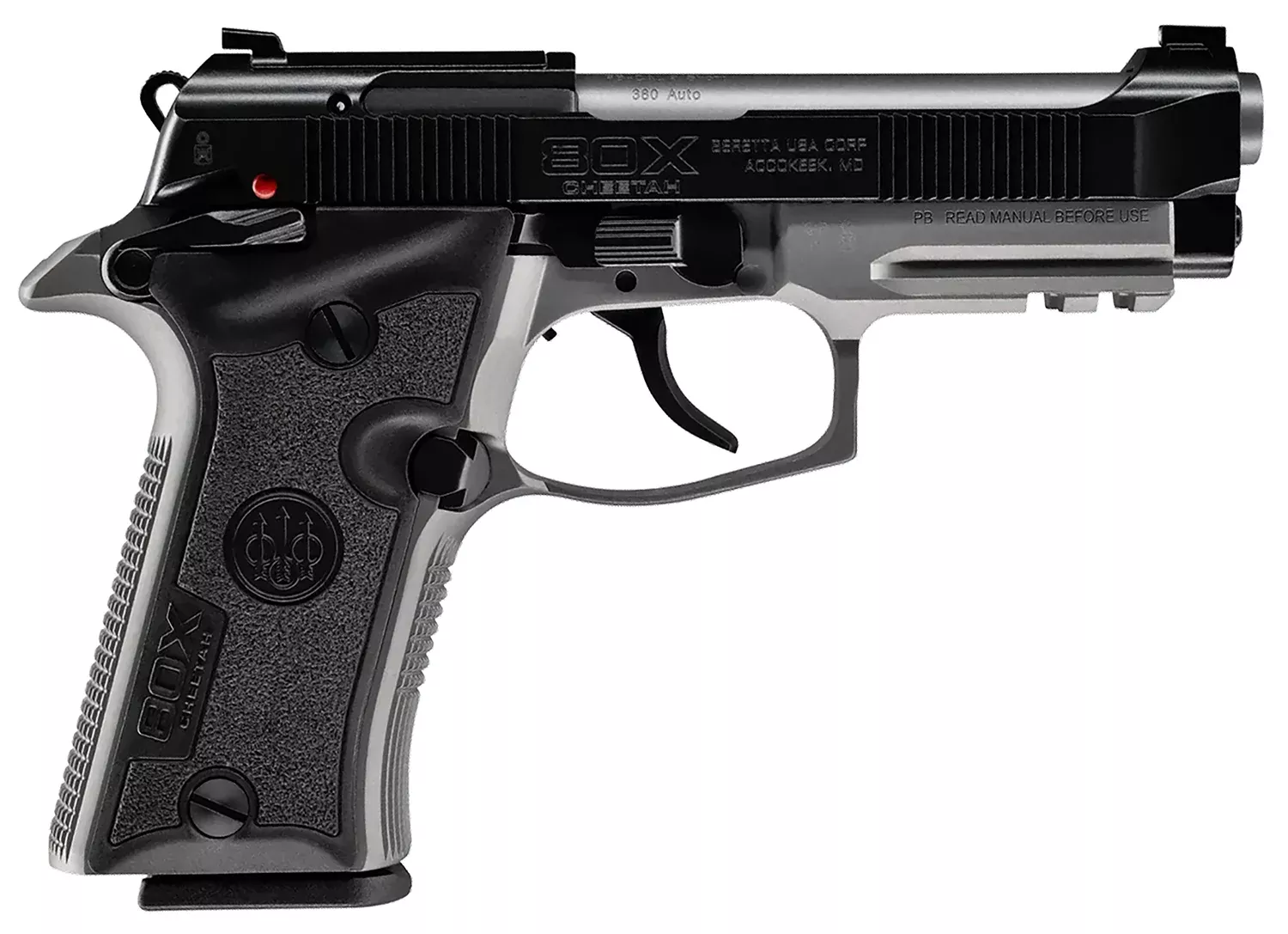Beretta USA SPEC0716A 80X Cheetah Micro-Compact Frame 380 ACP 13+1 3.90″ Stainless Barrel, Black Stainless Steel Optic Ready/Serrated Slide, Gray Aluminum Frame w/Picatinny Rail, Black Vertec Grip