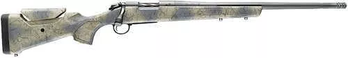 Bergara B-14 Wilderness Sierra Bolt Action Rifle .22-250 Remington 20" Barrel 4 Round Capacity Wilderness Camo With Black Webbing Stock Sniper Gray Cerakote Finish