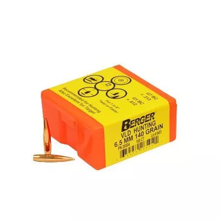 Berger Match Grade Hunting Bullets 6.5mm .264″ 140 gr VLD HUNTER 100/box