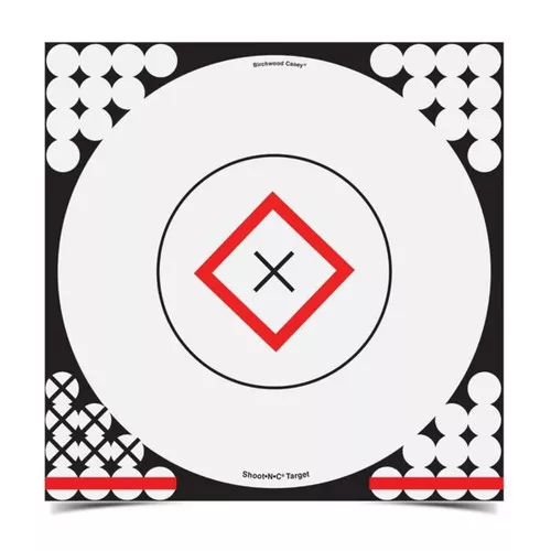 Birchwood Casey 34195 ShootNC Reactive Target Bullseye Adhesive Paper Target 17.25 5 Pack UPC: 029057341959