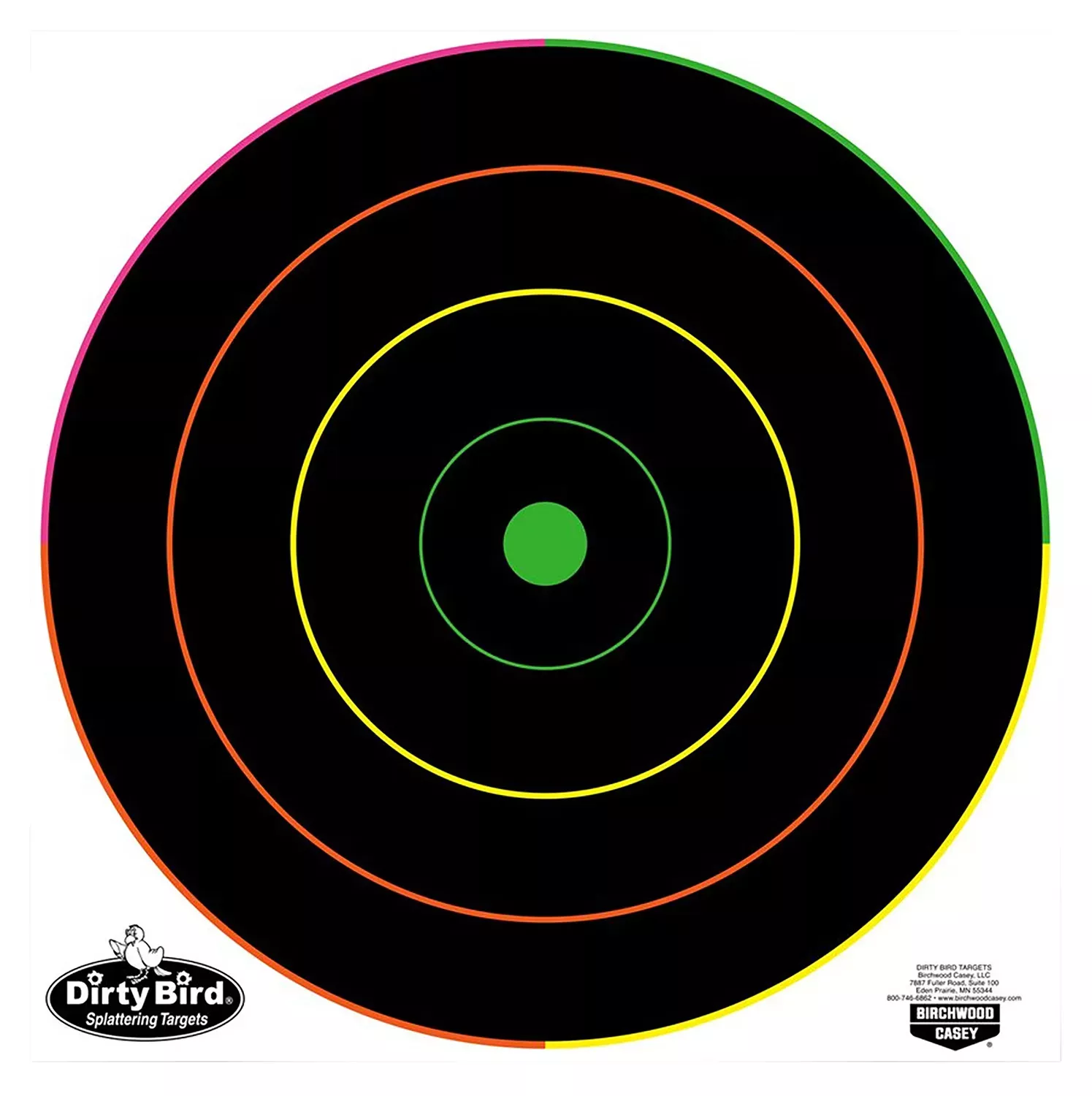 Birchwood Casey 35870 Dirty Bird Bullseye Tagboard Target 12″ 100 Per Pkg
