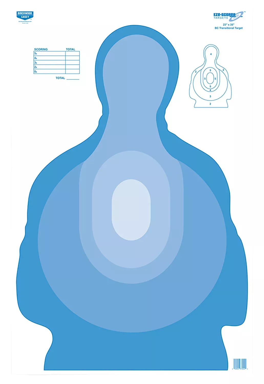 Birchwood Casey 37024 EZE-Scorer Silhouette Paper Target 23″ x 35″ 100 Per Pkg
