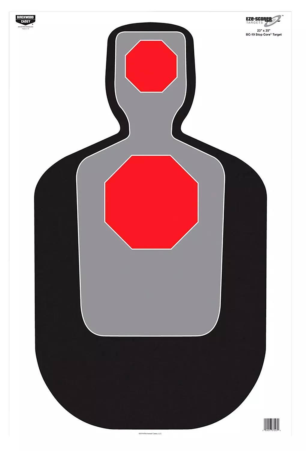 Birchwood Casey 37043 EZE-Scorer BC-19 Silhouette Paper Target 23″ x 35″ 100 Per Pkg