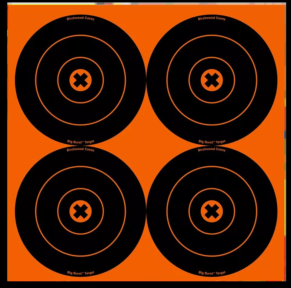 Birchwood Casey Big Burst 6" Self-Adhesive Bullseye Targets - 12 Pack