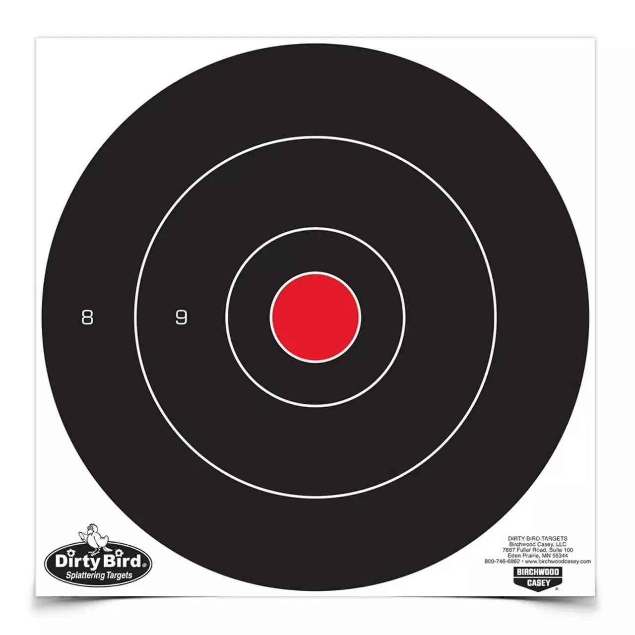 Birchwood Casey Dirty Bird 12″ Bull’s-Eye Target 100/ct