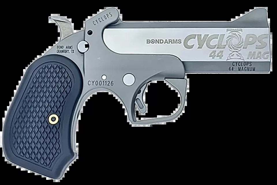 Bond Arms Cyclops 44 Mag Revolver with Engraved Barrel and Black Resin Grip