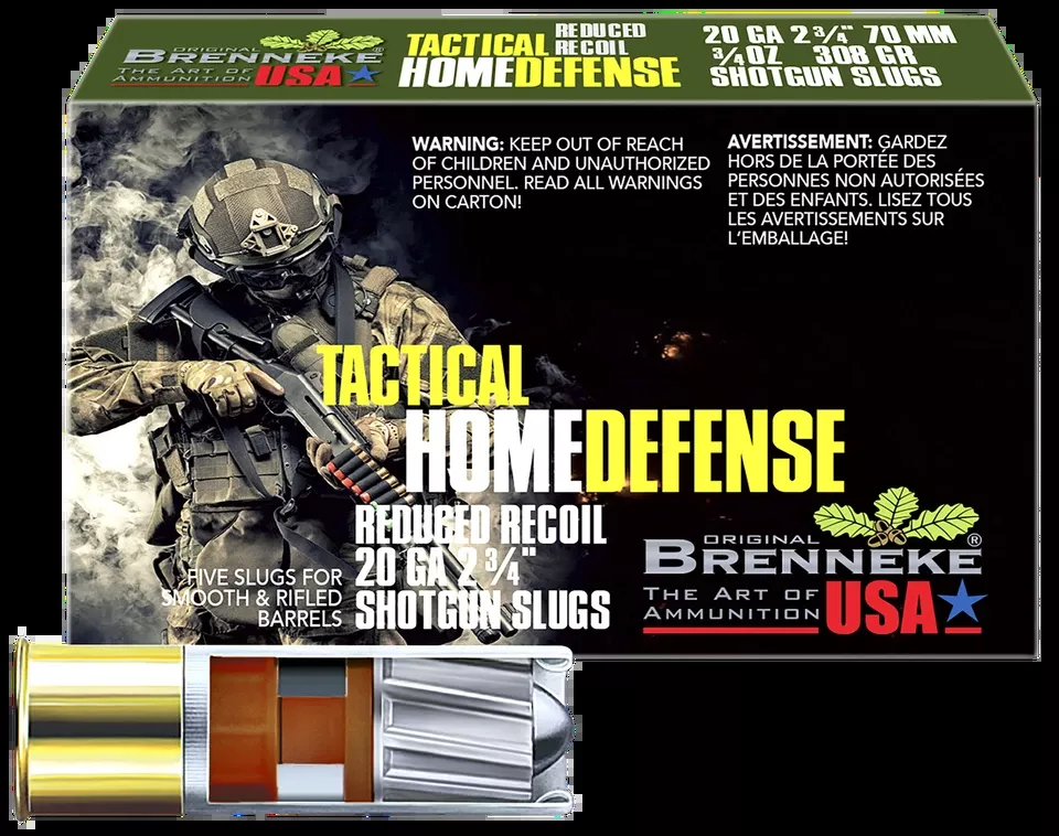 Brenneke 20 Gauge Home Defense Slug - 5 Pack
