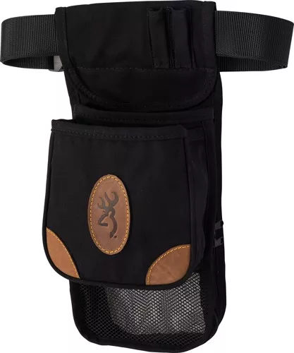 BROWNING LONA CANVAS SHELL – POUCH DELUXE W/BELT BLACK/BRWN