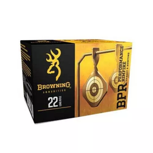Browning Performance Hyper Velocity Rimfire Ammunition, 22 LR, Lead Round Nose, 40 Grain – 100 Cartridge Box ( 100 / 1 )