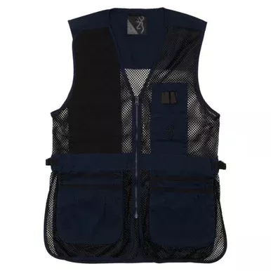 Browning Trapper Creek Mesh Shooting Vest Navy Black M