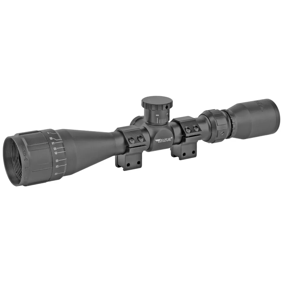 BSA Sweet 17 3-12x40 Rifle Scope with 30/30 Reticle - Black