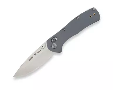 Buck 791 Range Pro Folding Knife, Grey Grip, 3.375″ Drop Point Blade