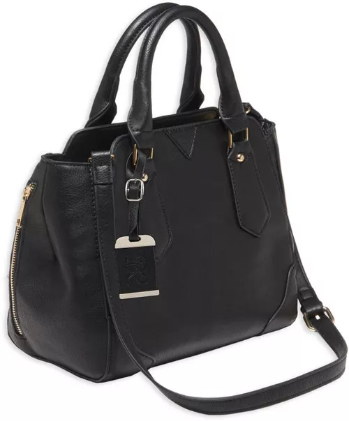Bulldog BDP020 Satchel Purse wHolster Black Leather for Small AutosRevolvers Ambidextrous Hand UPC: 672352009378