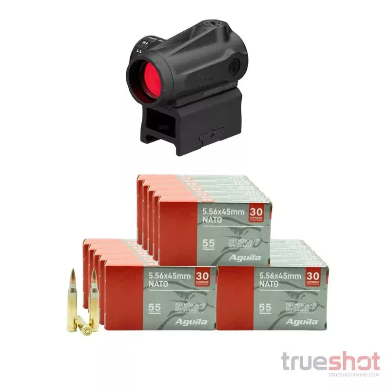Bundle Deal: Sig Sauer – Romeo MSR Compact Red Dot Sight and 300 Rounds of Ammo